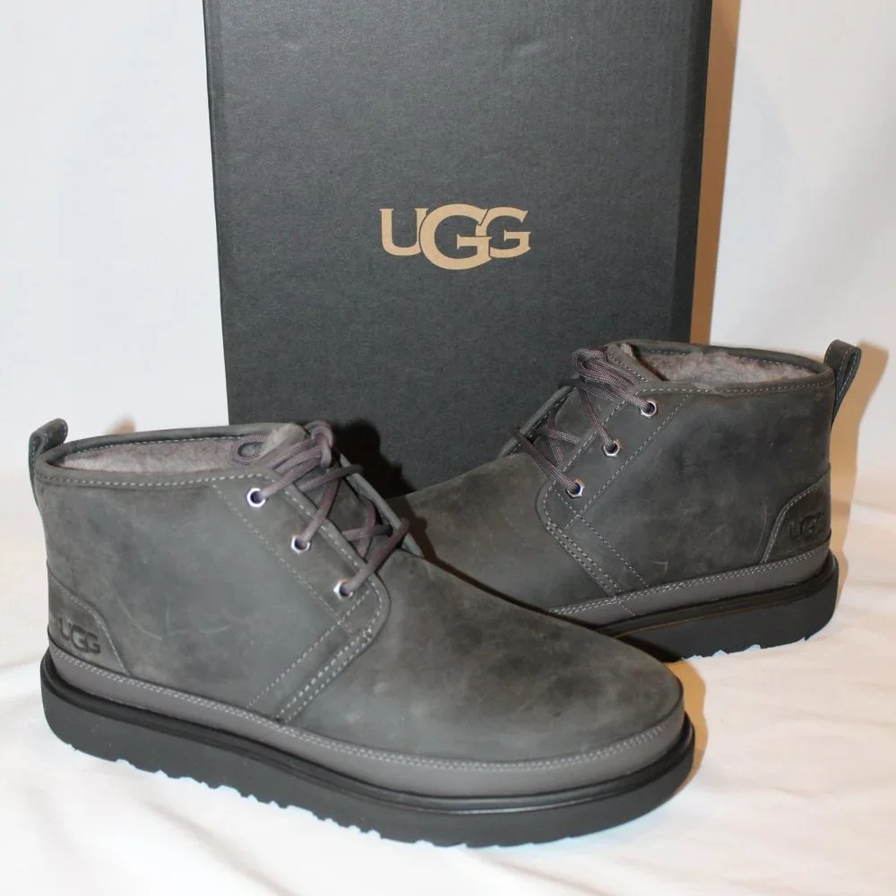 NIB UGG‎ MEN'S SUEDE SHEARLING LINED WATERPROOF NEUMEL CHUKKA ANKLE WINTER BOOTS